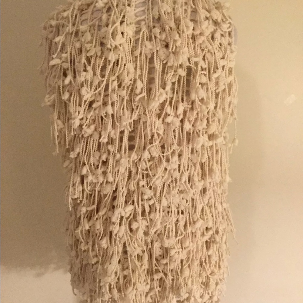 Camille & Co ivory fringe sweater vest NWT - Picture 7 of 8